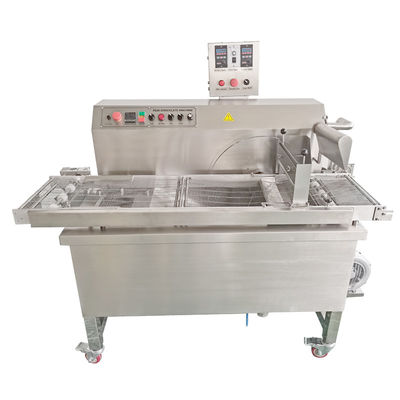 좋은 가격 220V 단상 3.1KW 전력 60KG 생산량 전기 초콜릿 엔로버 기계 온라인으로